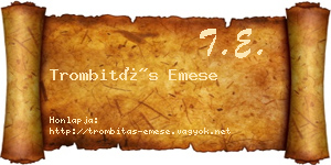 Trombitás Emese névjegykártya