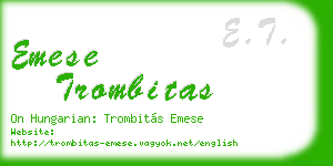 emese trombitas business card
