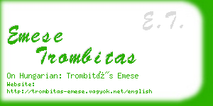 emese trombitas business card